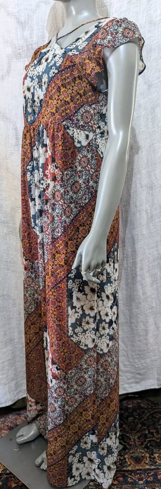 BCBGeneration Patchwork Print Sleeveless Maxi Dre… - image 8