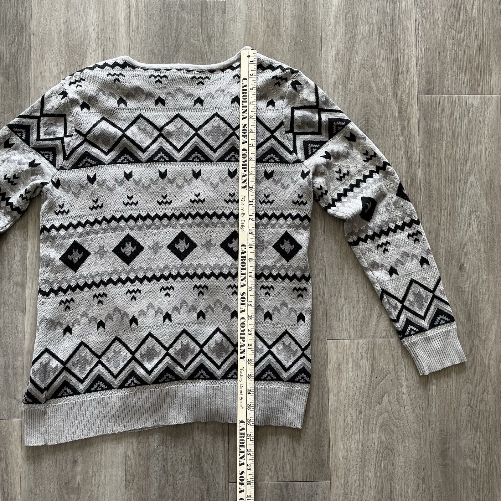 Basic Editions Black Gray Cotton Blend Open Cardi… - image 10