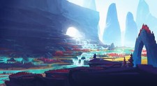 Landscape art mountains duelyst video games Custom Gaming Mat Desk