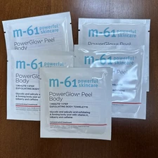 M-61 PowerGlow Peel Body 1-Minute 1 Step Exfoliating  Body Towelette 5