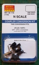 N Micro Trains 001 32 110 Coupler Conversion kit 1155 ATLAS/KATO GP7 GP9  Loco