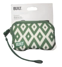 NEW Small CAMERA CASE Soft Shell by Built Green White Phone Coin Purse Old Stock