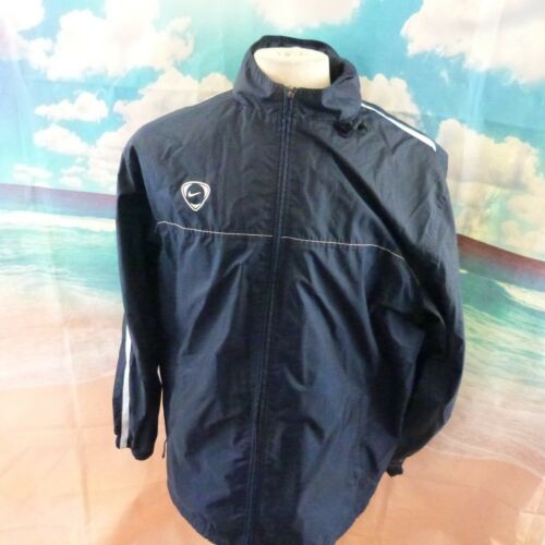 Nike navy blue full zip nylon lightweight raincoat Jacket. UK mens size Large - Afbeelding 1 van 10