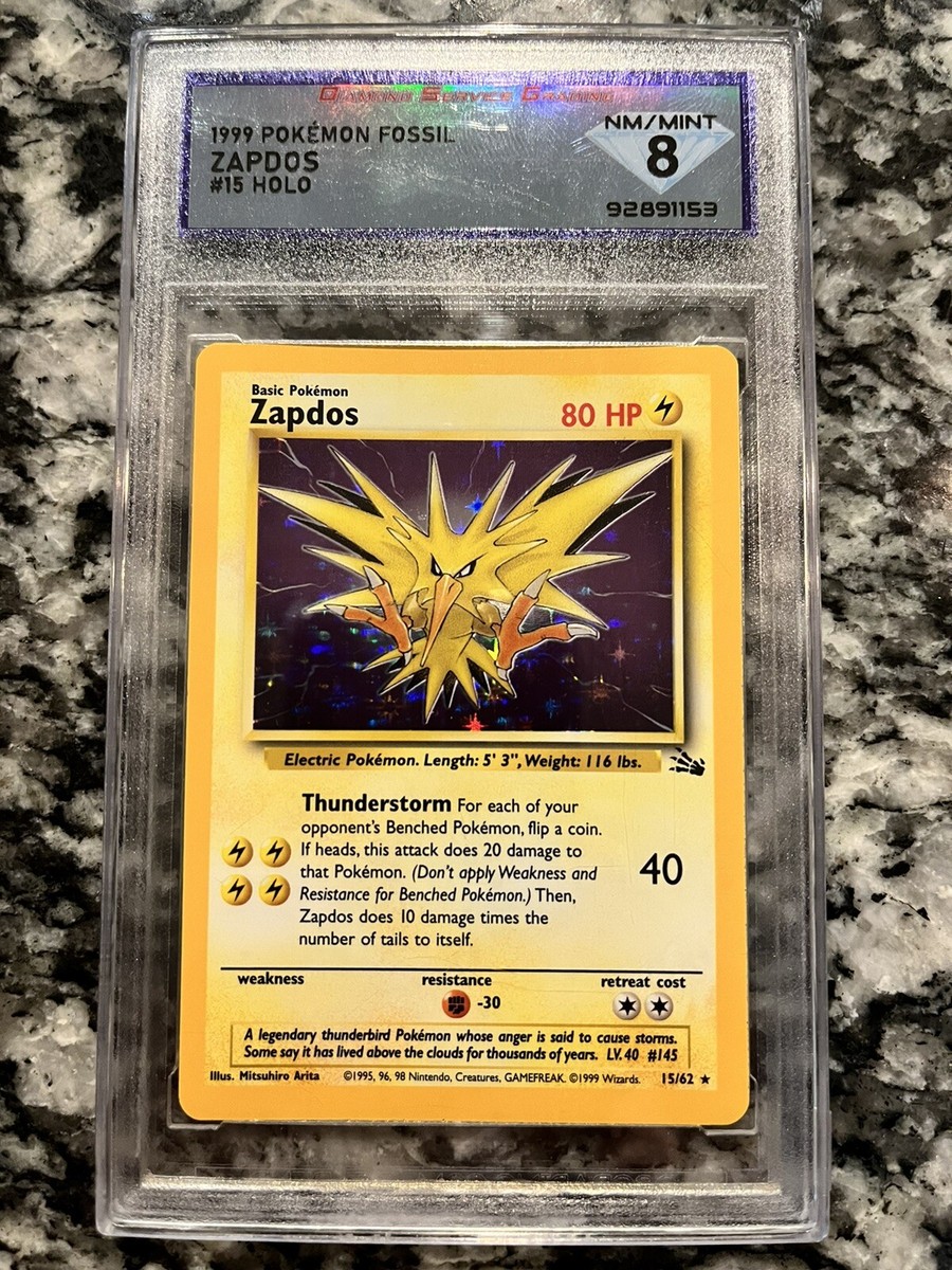 Pokémon TCG Zapdos Fossil #15 Holo Unlimited Rare NM/MINT 8 💎 | eBay
