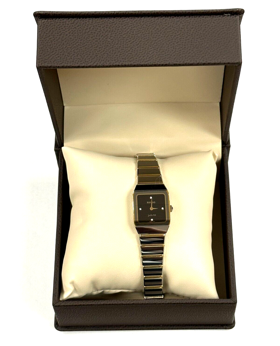 Rado 153.0368.3 Diamond Dial Ceramic/18K Gold Band Ladies Rado 153.0368.3 Diamond Dial Ceramic/18K Gold Band Ladies