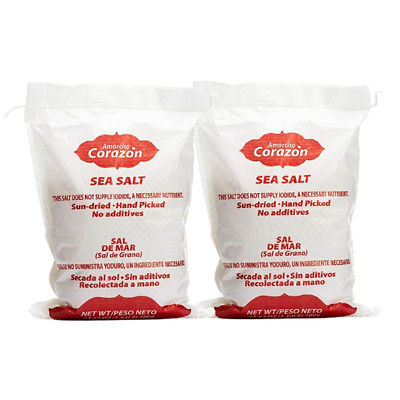 Amorcito Corazón - Coarse Sea Salt - Natural Salt from Mexico - 2-Pack (24.64 Oz