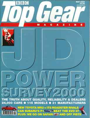 UK BBC Top Gear Magazine Issue 80 Toyota MR2, Renault Laguna, Mazda MX5 May 2000