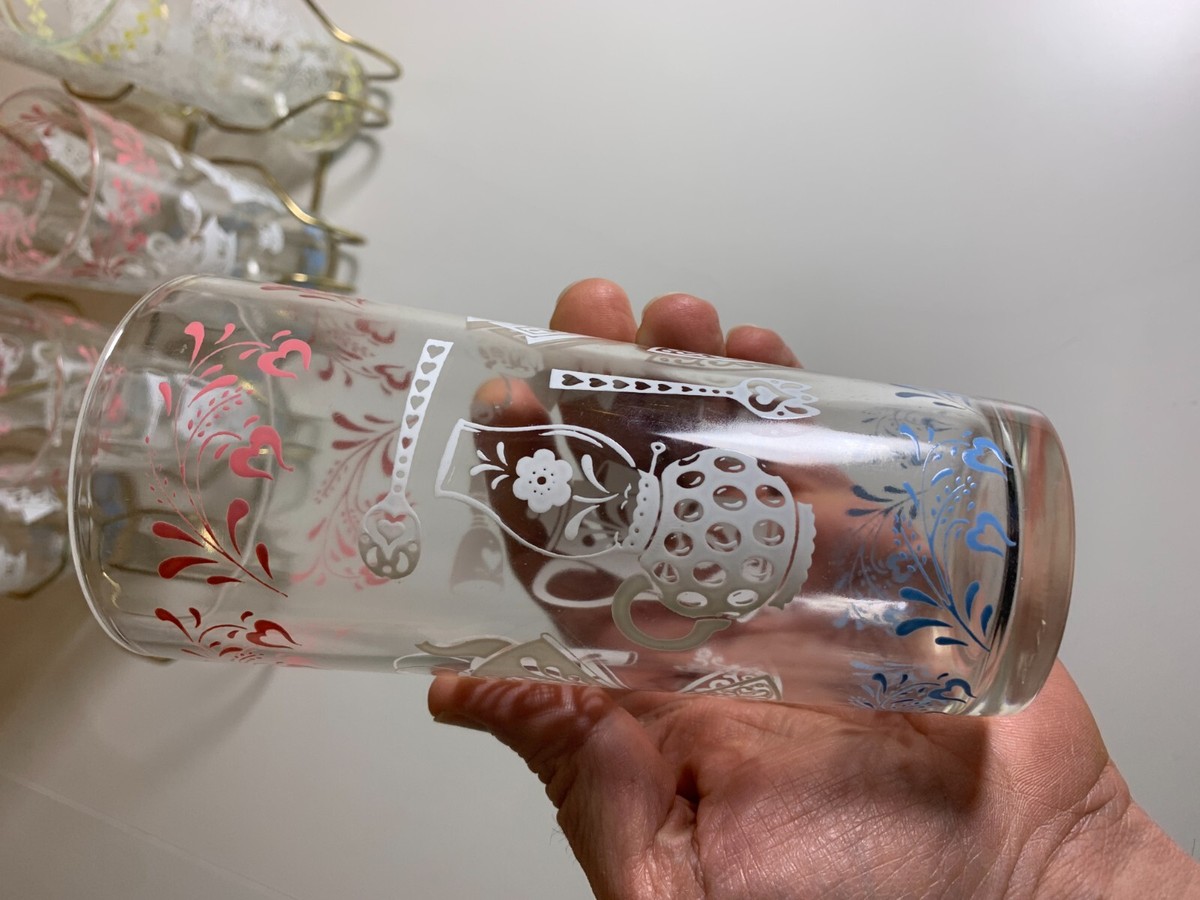 ヴィンテージ ミッドセンチュリー モダン ドリンクグラスキャリア Vintage Mid Century Cup Drink Caddy Tote Rack Cups Glasses Metal