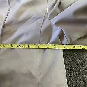 Vtg Fitz Trench Coat Womens XL Beige Flannel Lined Double Breasted Made In USA - Picture 16 of 22