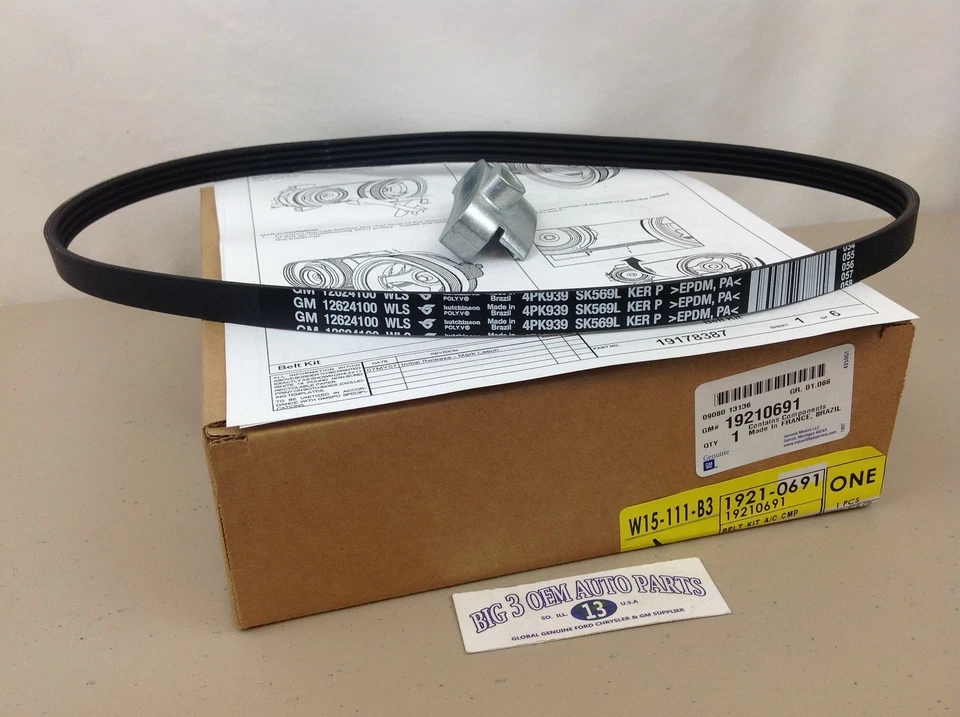 Chevrolet Silverado Avalanche GMC Sierra Savana CORREA COMPRESORA nueva OEM Foto 2 de 3