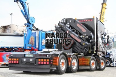 LKW Foto Scania R-series V8 Zugmaschine crane Belgien schwarz V8 #i9yb