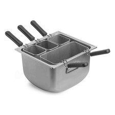 Pinti inox Cuoci pasta Inox (70x38cm) TENDER PROFESSIONAL 4 cestelli Cromo