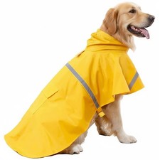 HAPEE Dog Raincoats with Reflective Strip 16A (20-30 lbs), A1-Yellow