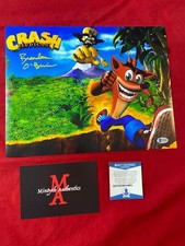 Brendan O'Brien autographed signed 11x14 photo Crash Bandicoot Beckett COA