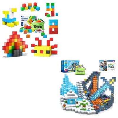 168PCS Magnetic Blocks-Build Mine Magnet World IceToys Set, Sensory STEM Educ...