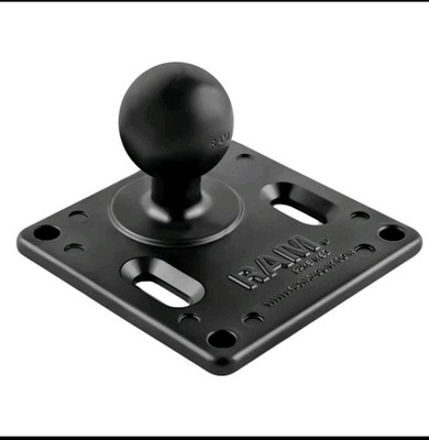 Ram Mount RAM-D-2461U With 2.25'' rubber ball, With 3.625'' Square plate