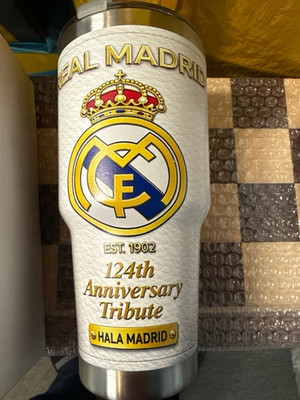 Coffee Tumbler Cup-AL MADRI EST. 1902 124th Anniversary Tribute HALA MADRID Cup