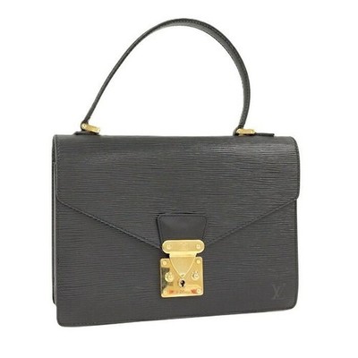 LOUIS VUITTON Epi Concorde Hand Bag Black M52132 LV Auth From Japan F/S