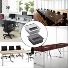 Premium Desk Table Wire Cable Grommet Hole Cover in BlackSilver 80*80MM
