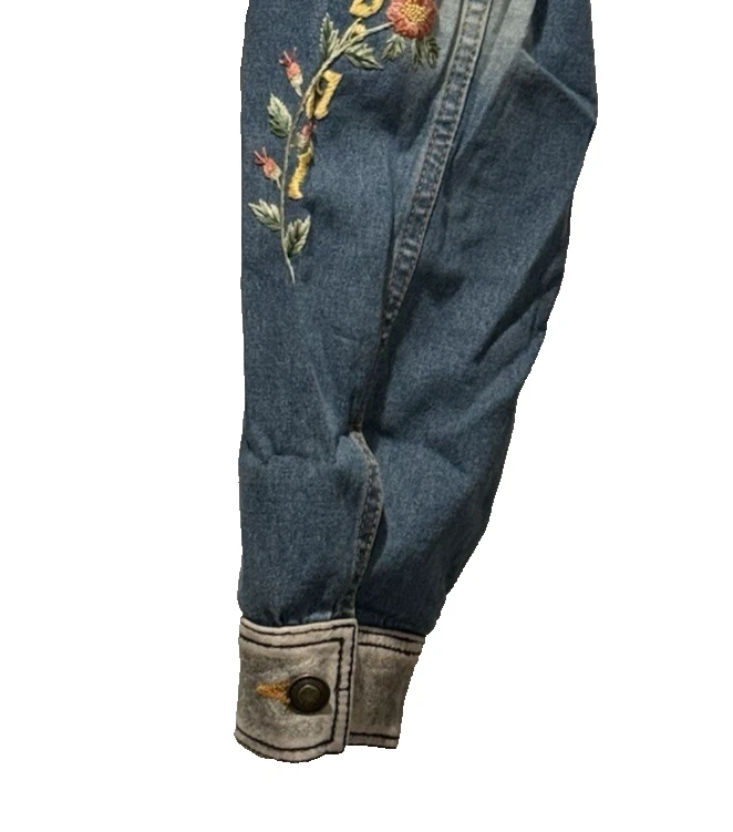 Chaqueta de mezclilla Double D Ranch Wear talla L - parches militares, dragón chino Foto 4 de 4