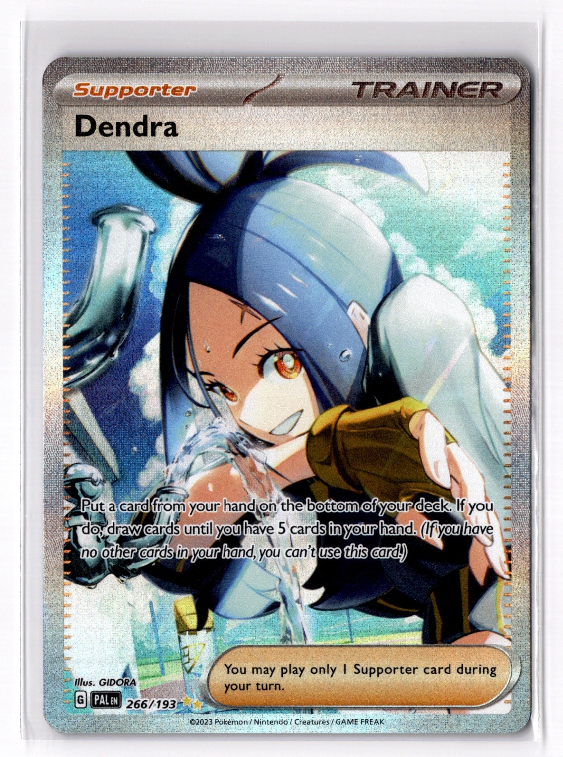 Pokemon Dendra 266/193 SV02: Paldea Evolved Special Illustration Rare NM