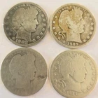 ​Lot of 4 Barber Silver Quarters - 1914-D, 1909-D, (2) 1902 -P 90% Silver