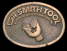 PK10122 NOS AMAZING 1970s SMITH TOOL ROCK BIT OILFIELD BELT BUCKLE