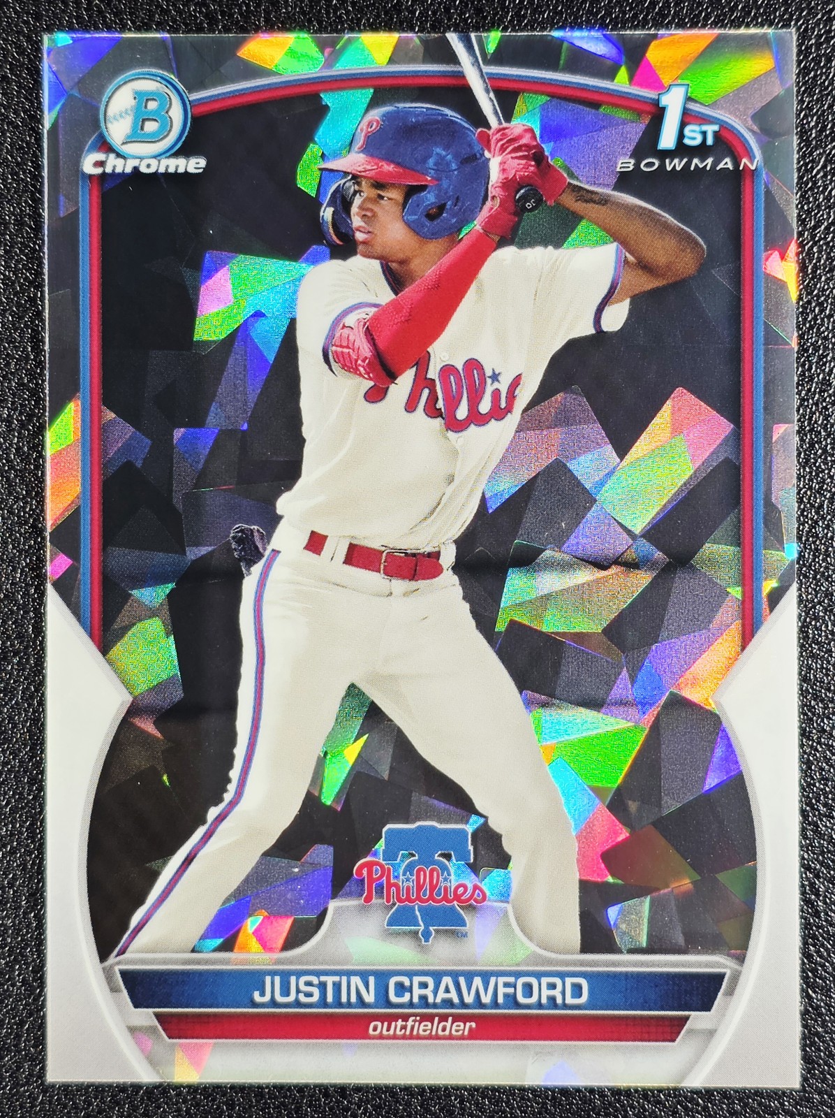 2023 Bowman #BCP-3 Justin Crawford Chrome 1st Atomic Refractor