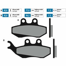 Polini sintered brake pads Gilera 125 Runner FX 2000-2003