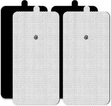 TENS Unit Electrode Pads 4x8 Inch Large Reusable Self Adhesive Back Shoulders