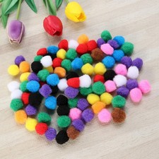100 Pcs Colorful Cotton Balls for Crafts Pom Ornaments Fuzzy Pompoms Supplies