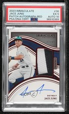 2023 Panini Immaculate Prospect Red 2/49 Jace Jung #38 PSA 5 Patch Auto 19fs