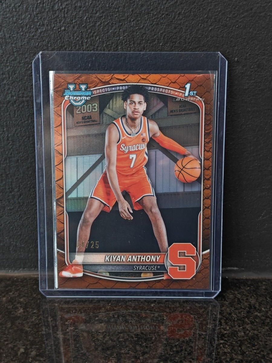Topps 2025 Bowman Chrome U Kiyan Anthony /25 BCP-4 Syracuse Orange