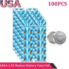 100Pcs AG13 LR44 A76 357 357A LR1154 SR1154 SR44 1.5V Button Battery Coin Cell