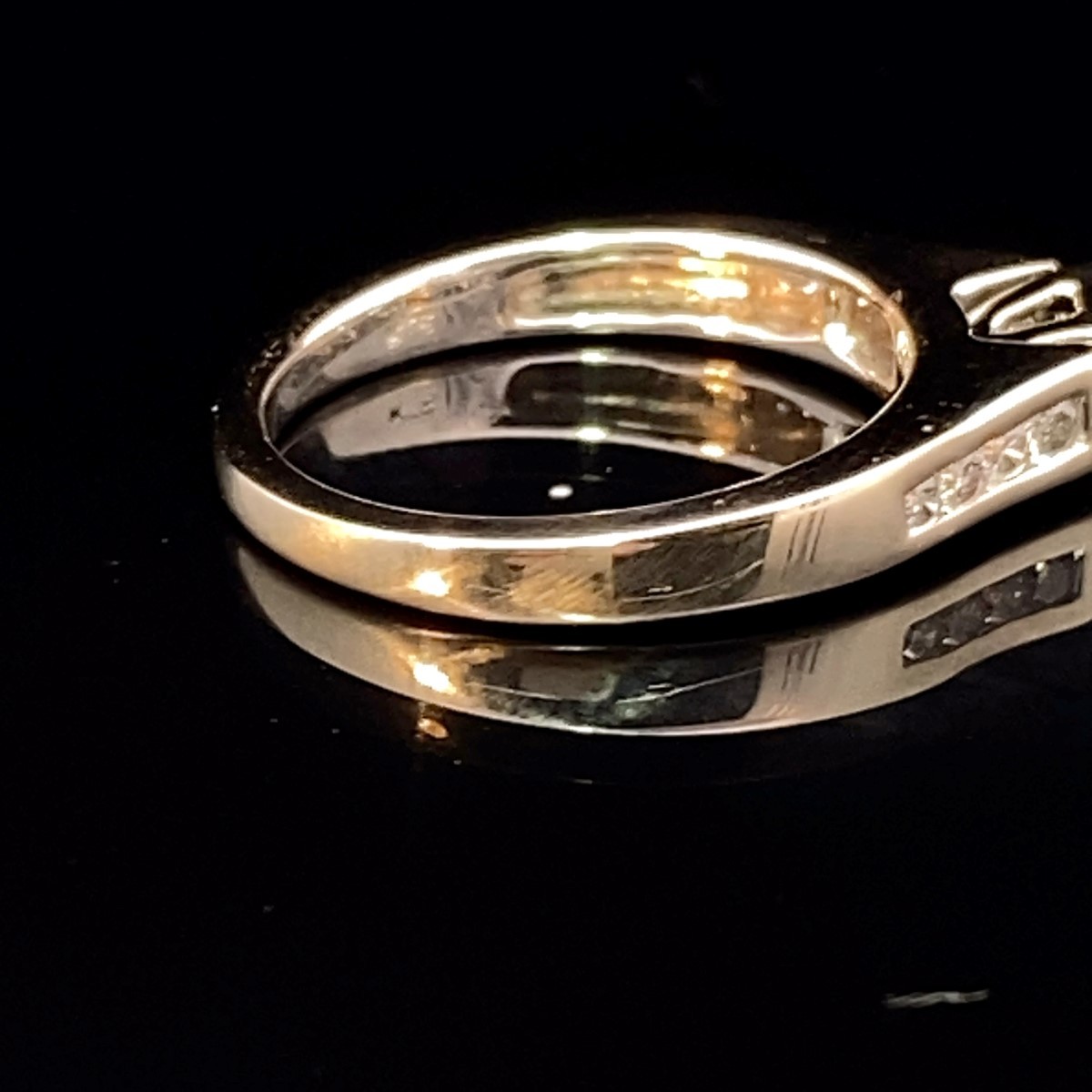 Lady's Gold-Diamond Anniversary Ring 12 Diamonds .48 Carat T.W. 14K  (EL1100907) View 4