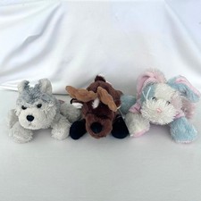 Ganz Webkinz Plush Lot Reindeer with Tag Schnauzer Cotton Candy Puppy with Shirt