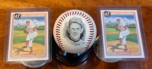 Robin Roberts (Phillies) Collectible Baseball w/Baseball Cards