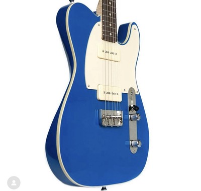 Custom Telecaster Style Guitar - Lake Placid Blue P90 Pickups - Weybach - Great