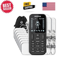 Rechargeable TENS Muscle Stimulator with 4 Outputs  8 Pads for Targeted Relief