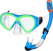 Kids Snorkel Set Dry Top Snorkeling Gear for Kids Boys Girls Youth Junior Age...