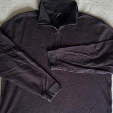 Van Heusen Flex Men's XL Pullover 1/4 Zip Pullover Charcoal Gray Stretch Sweater