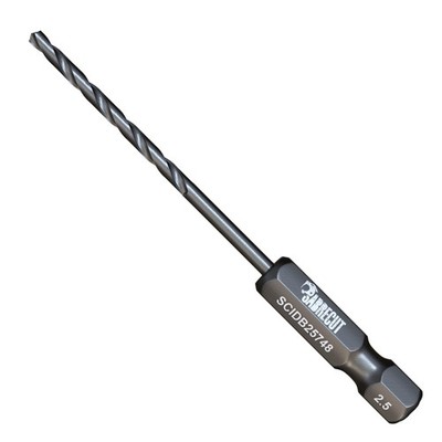 1 x 2,5 mm - HSS Schlagbohrer mit Schnellwechsel-Sechskantschaft (Bulk)