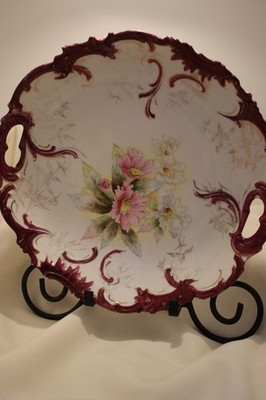 Vintage 12-inch scalloped plate.  Beautiful hand painted design.