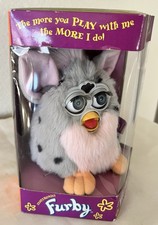 Furby 1998 new in box 70-800 Unopened Gray W/black Spots And Blue Eyes