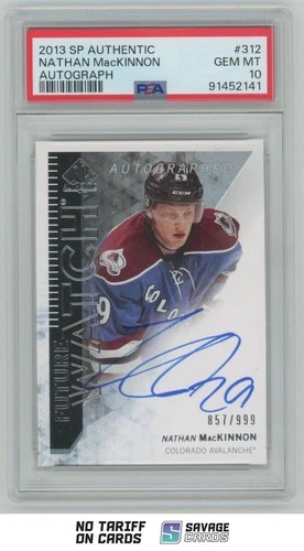 2013-14 SP Authentic Future Watch Auto Nathan MacKinnon PSA 10 /999 #312