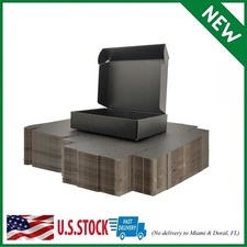 9x6x2 inches Small Shipping Boxes Set of 50 - Black Mailer Corrugated Cardboa...