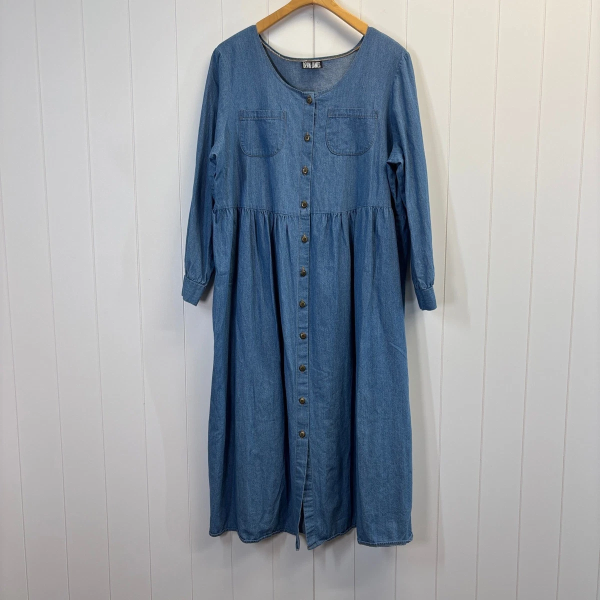 long denim dress with sleeves Petal and Pup Women's Mateo Long Sleeve Denim Dress main image 0