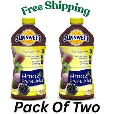 PR Sunsweet AmazIn 100% Juice, Prune, 64 fl oz,  (2 pack)
