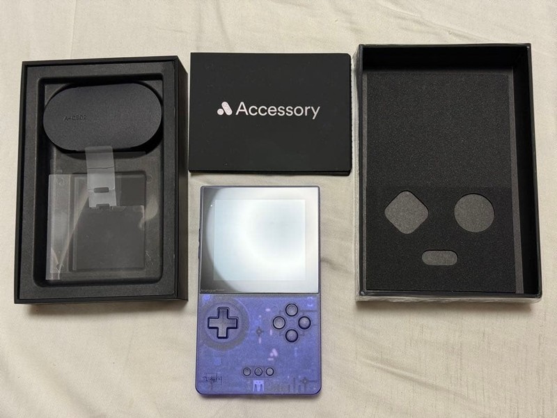 Analogue Pocket Transparent Blue Handheld Retro Game Console Used