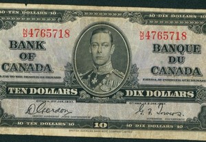 $10 1937 Bank of Canada - Ottawa ** PAPER CURRENCY AUCTIONS